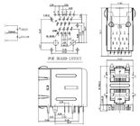 Light - Pipe RJ45 Dual Socket 750 Mating Cycles Durability Meet IEEE802.3 Standard